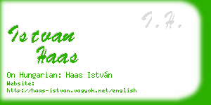 istvan haas business card